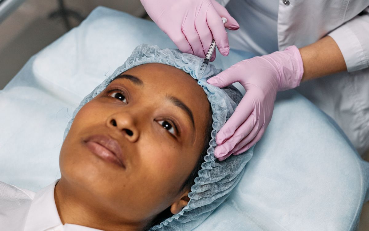 Aplicação de toxina botulínica